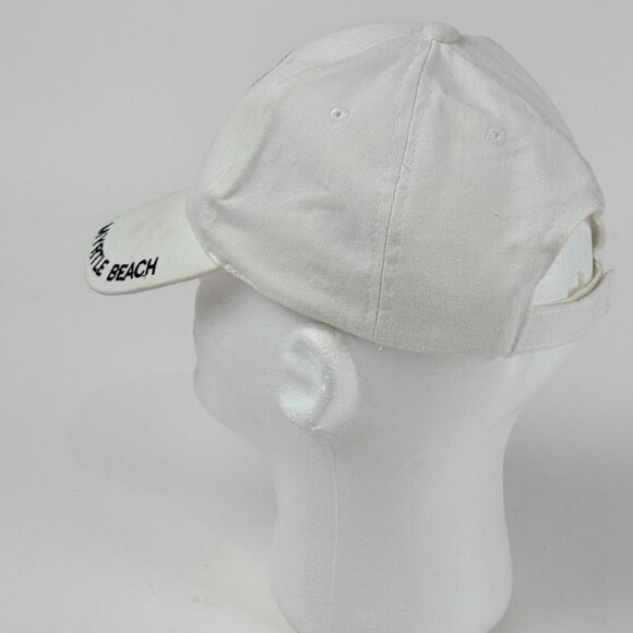 Myrtle Beach SC Souvenir Hat White Embroidered Retro Cap Adjustable Travel Gift - Picture 3 of 5
